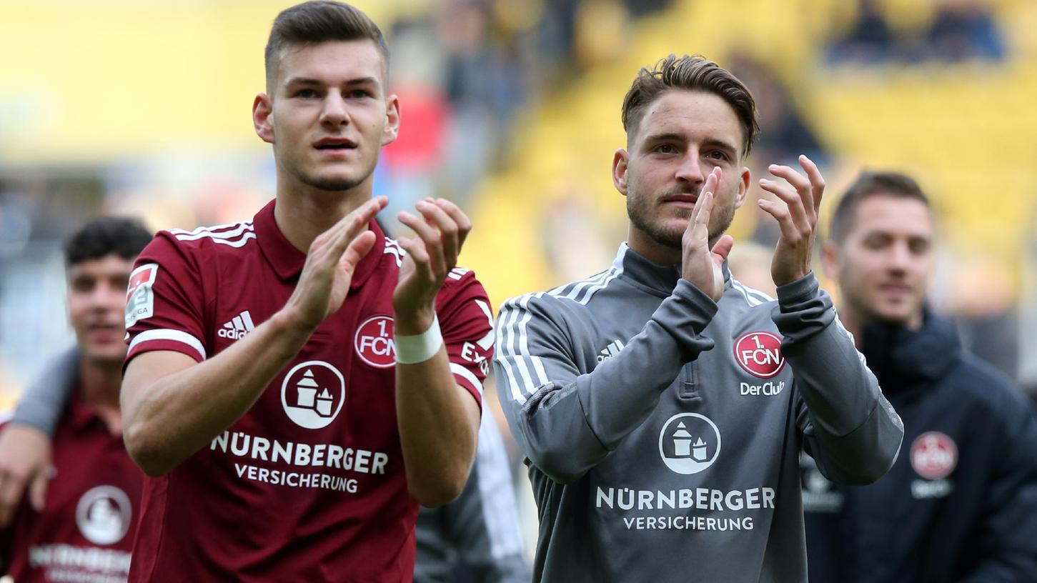 Glücklich in Dresden: Tom Krauß (links) und Lukas Schleimer.
Glücklich in Dresden: Tom Krauß (links) und Lukas Schleimer.