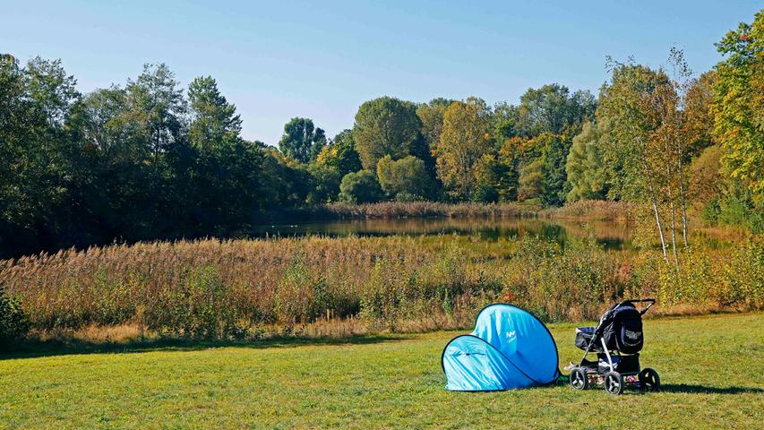 Mit Kind und Zelt auf zum Marienbergpark - die Anlage im Nürnberger Norden ist ein Landschaftsgarten englischen Stils. 