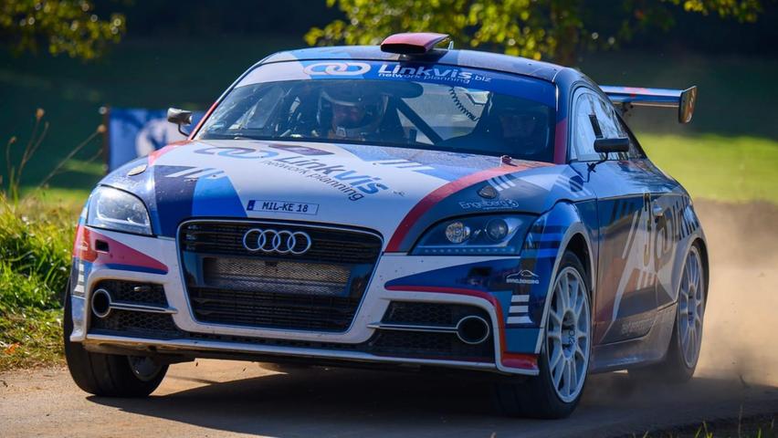 Sie wurden Gesamtsieger auf ihrem Audi TTS: Bernd Stock und Thommes Juchmes gewannen den 1. Brauerei-Rallyesprint des MSC Jura.