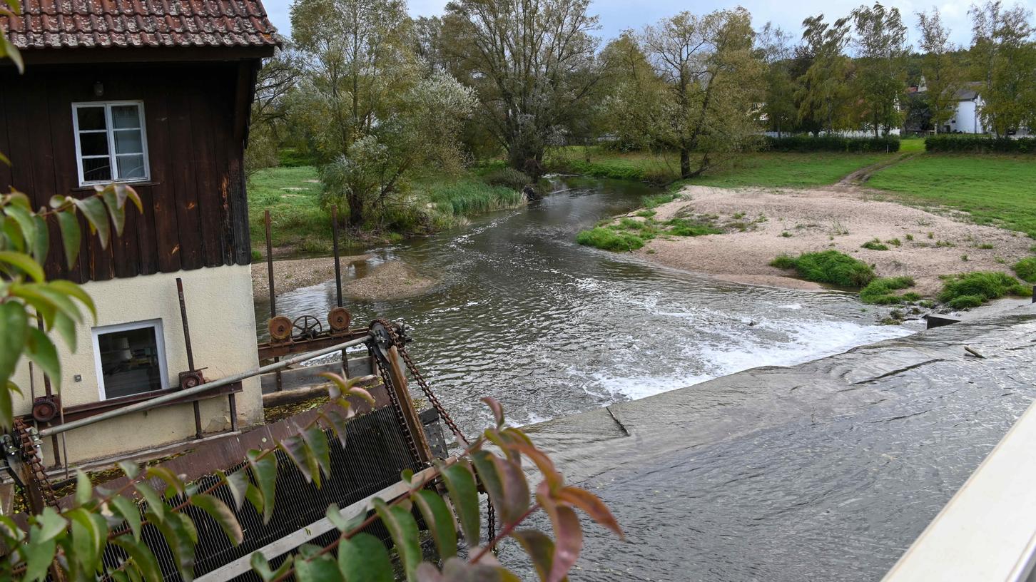 An der Aischbrücke sollen Äste, Hecken und teilweise Bäume aus dem Flusslauf und vom Ufer entfernt werden, ebenso angeschwemmte Teile.
An der Aischbrücke sollen Äste, Hecken und teilweise Bäume aus dem Flusslauf und vom Ufer entfernt werden, ebenso angeschwemmte Teile.