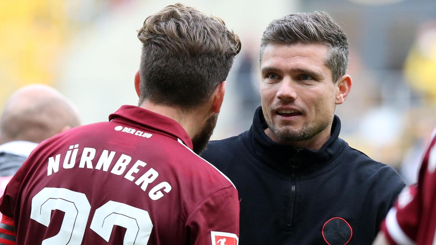 Und weiter geht's: Trainer Robert Klauß (rechts) und Kapitän Enrico Valentini erwarten mit ihrem Club den 1. FC Heidenheim.