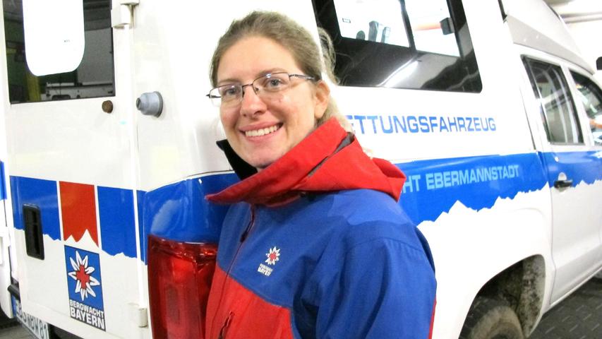 Melanie Pfeufer ist ganz frisch seit vier Wochen bei der Forchheimer Bergwacht dabei.  