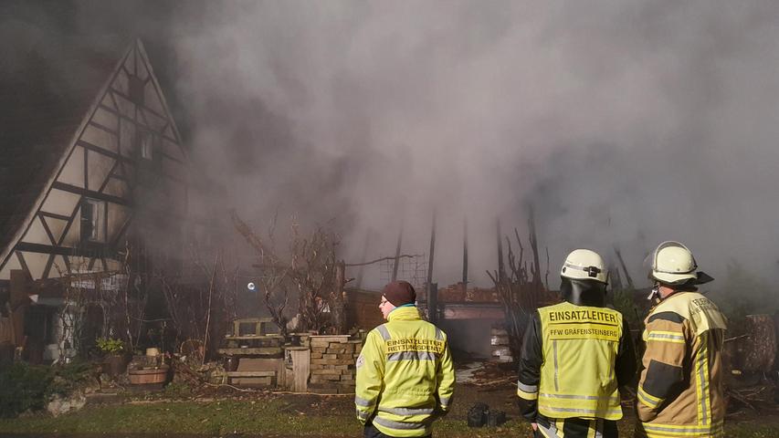 Feuer im mittelfränkischen Brand: Leiche bei Nachlöscharbeiten entdeckt