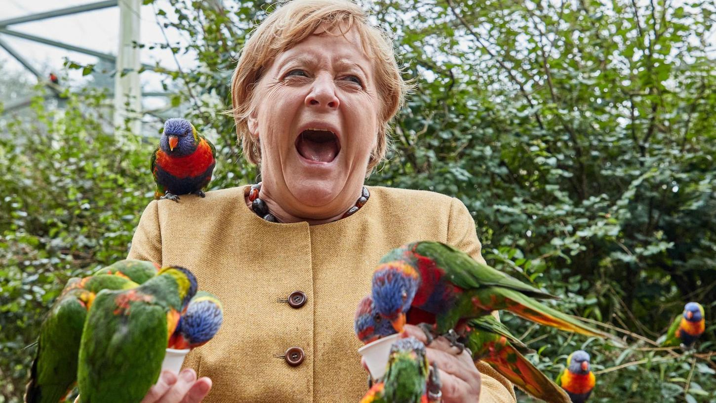 Sie werde bald privat wiederkommen, sagte Kanzlerin Angela Merkel kürzlich bei ihrem Besuch im Vogelpark Marlow in Mecklenburg-Vorpommern – trotz der beißenden Loris.