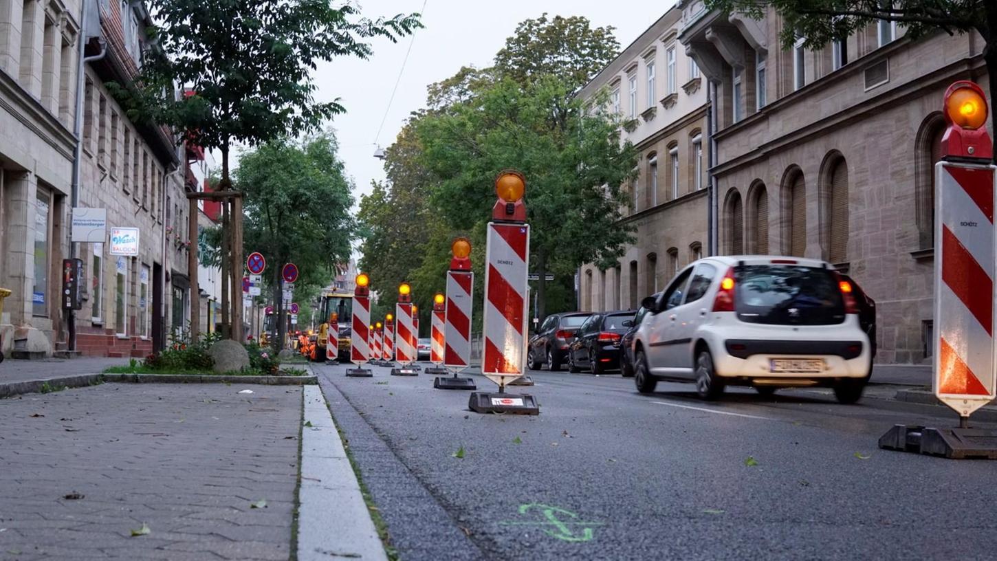 Seit Mitte Oktober laufen die Vorarbeiten. Ab Mittwoch wird die Nürnberger Straße nun abschnittsweise gesperrt. Seit Mitte Oktober laufen die Vorarbeiten. Ab Mittwoch wird die Nürnberger Straße nun abschnittsweise gesperrt.