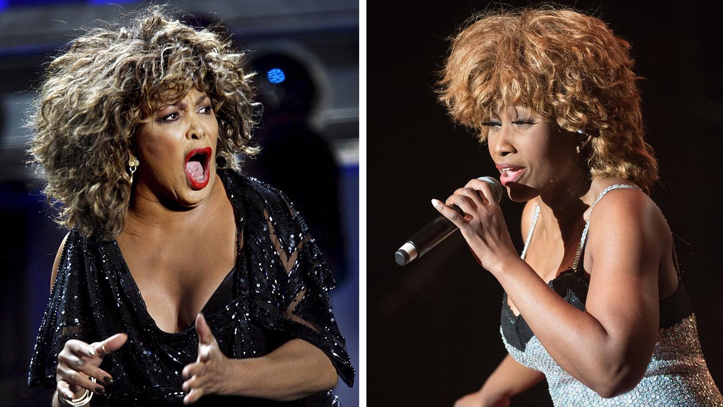 Links die echte Tina Turner, rechts die falsche namens Dorothea "Coco" Fletcher, die mit der Show "Simply the best" seit 2017 tourt.