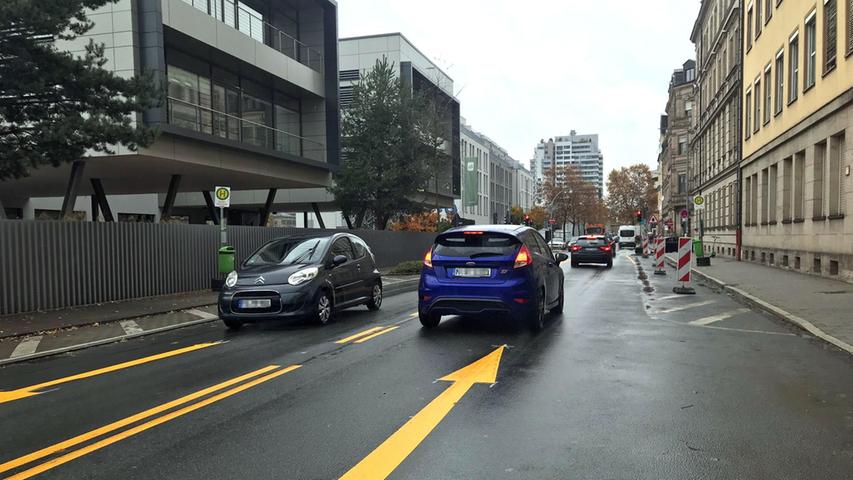 Achtung, Gegenverkehr: Autofahrer können die Hornschuchpromenade und die Gebhardtstraße jetzt auch stadteinwärts nutzen.