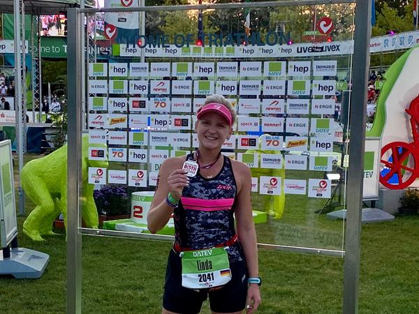 Stücker nach dem Zieleinlauf beim diesjährigen Challenge als Staffel-Läuferin. Stücker nach dem Zieleinlauf beim diesjährigen Challenge als Staffel-Läuferin.