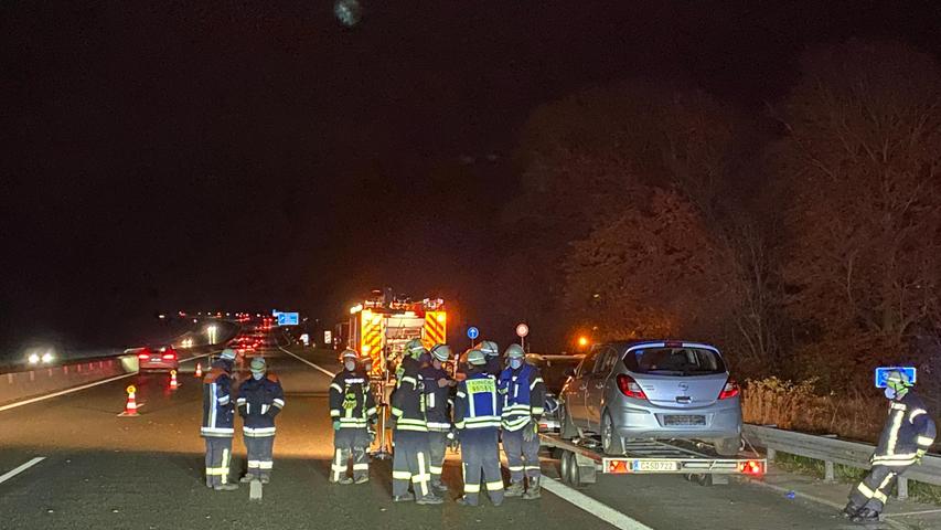 Von Fahrzeug erfasst: Mann auf der A9 bei Schnaittach lebensgefährlich verletzt