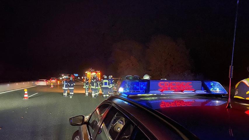 Von Fahrzeug erfasst: Mann auf der A9 bei Schnaittach lebensgefährlich verletzt