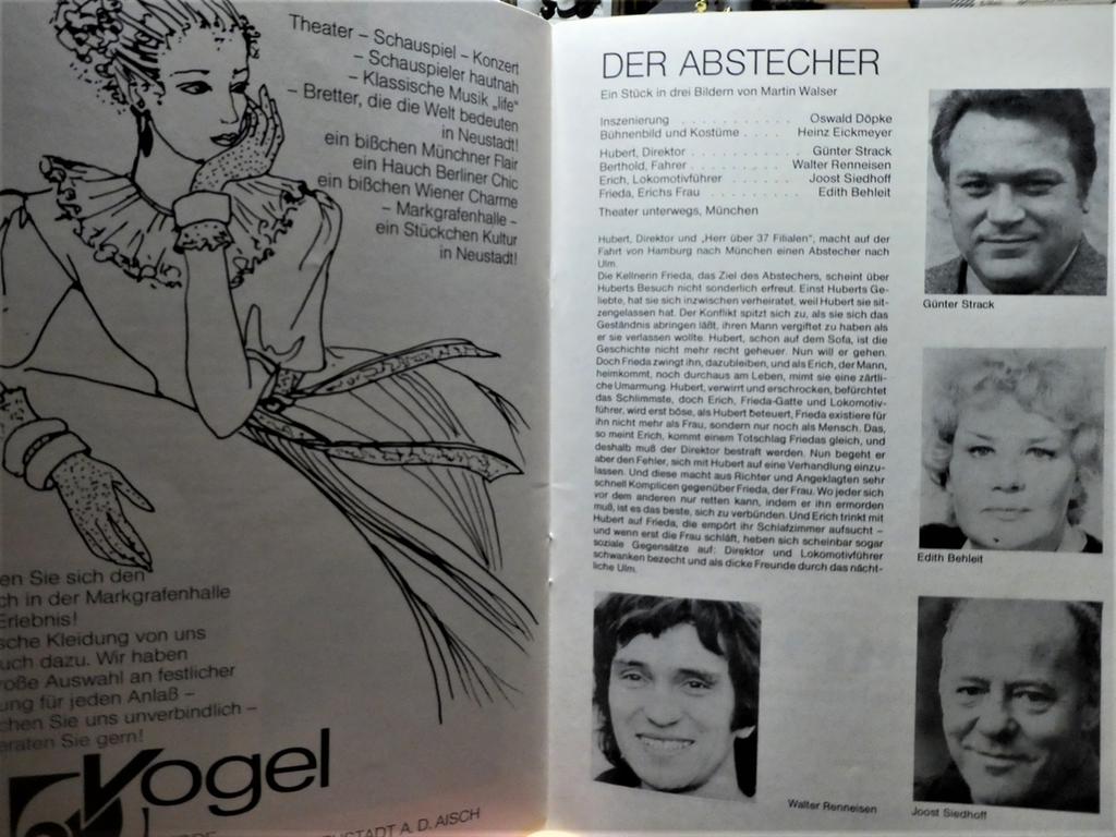 Der Schauspieler Günter Strack leistete für „großes Theater in der Provinz“ wertvolle Starthilfe und agierte mehrfach auf der Bühne der „Markgrafenhalle“. Der Schauspieler Günter Strack leistete für „großes Theater in der Provinz“ wertvolle Starthilfe und agierte mehrfach auf der Bühne der „Markgrafenhalle“.