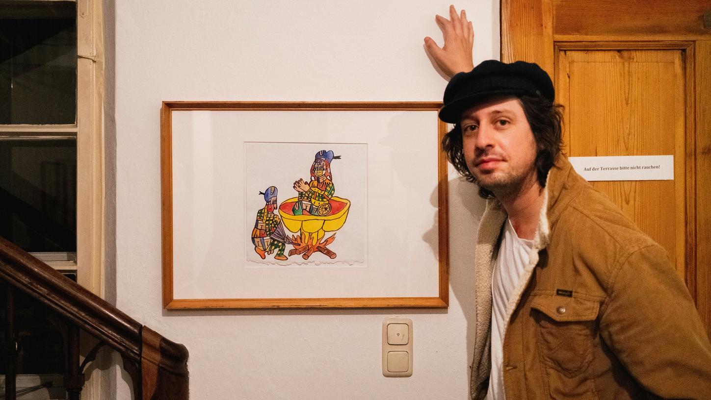 Von New York nach Nürnberg an die Großweidenmühle: Der Anti-Folk-Star Adam Green stellt derzeit in der Galerie Bernsteinzimmer aus. Von New York nach Nürnberg an die Großweidenmühle: Der Anti-Folk-Star Adam Green stellt derzeit in der Galerie Bernsteinzimmer aus.
