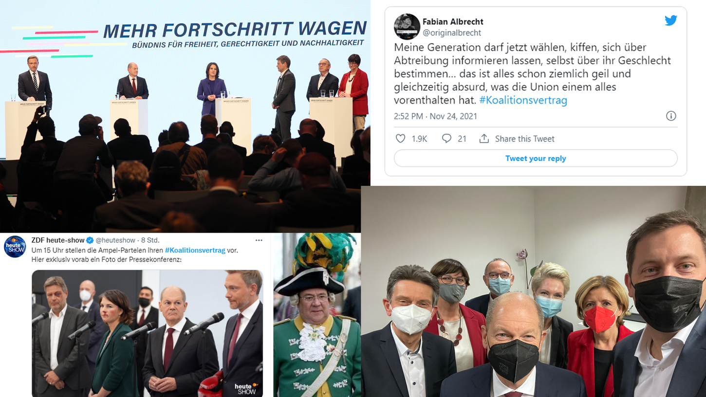 Unter dem Hashtag Koalitionsvertrag sammelten sich den Mittwoch über zahlreiche Tweets.
Unter dem Hashtag Koalitionsvertrag sammelten sich den Mittwoch über zahlreiche Tweets.