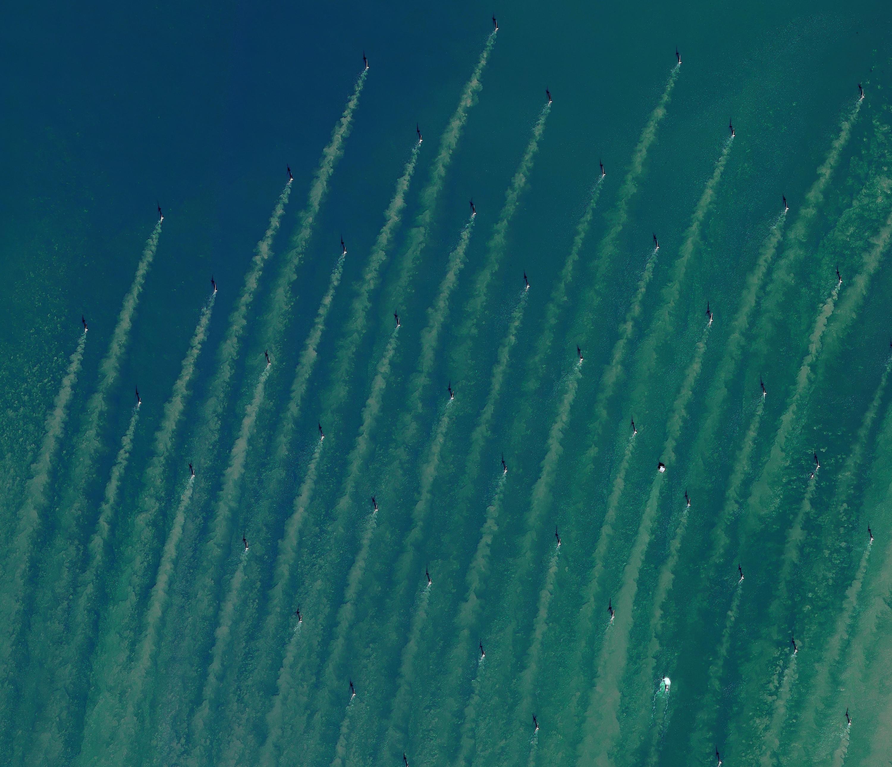 Lichtblick: Vor der Mündung der Themse drehen sich 100 Windräder, die Strömung wirbelt Sedimente auf.  