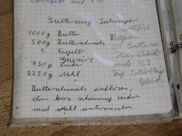 Betriebsgeheimnis gelüftet: Ein Rezept für Butterzeug.  