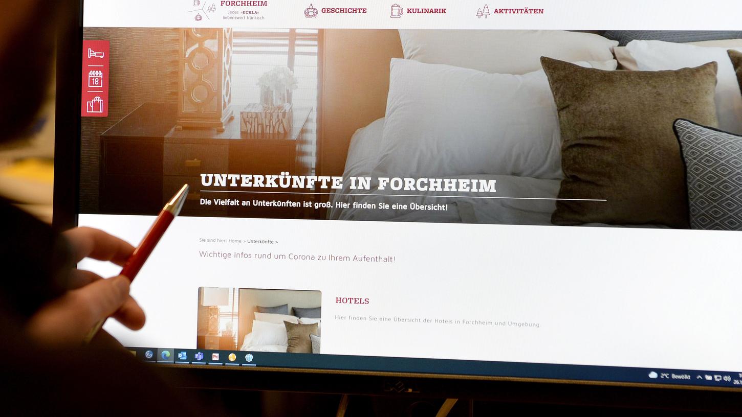 Auch auf forchheim-erleben.de, der städtischen Tourismus-Seite, wird Werbung für Ferienwohnungen in und um Forchheim gemacht.