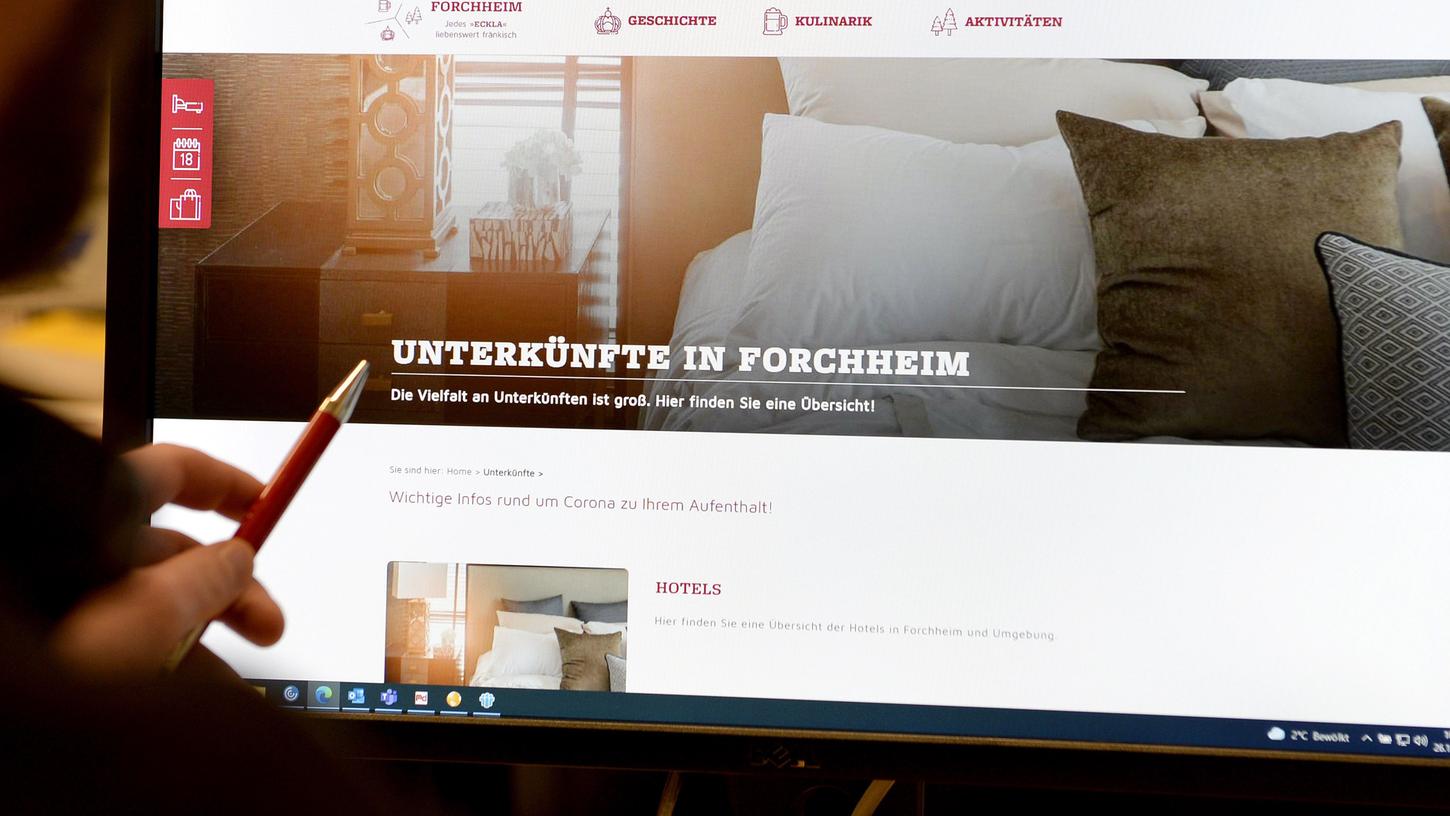 Auch auf forchheim-erleben.de, der städtischen Tourismus-Seite, wird Werbung für Ferienwohnungen in und um Forchheim gemacht.
Auch auf forchheim-erleben.de, der städtischen Tourismus-Seite, wird Werbung für Ferienwohnungen in und um Forchheim gemacht.