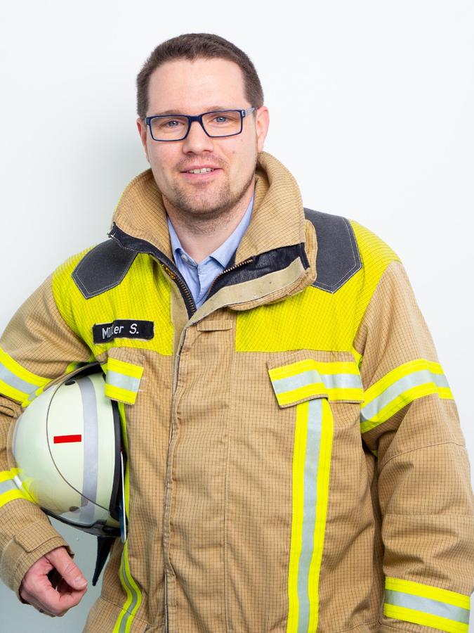 Sebastian Müller, Kommandant der Freiwilligen Feuerwehr Kirchehrenbach.