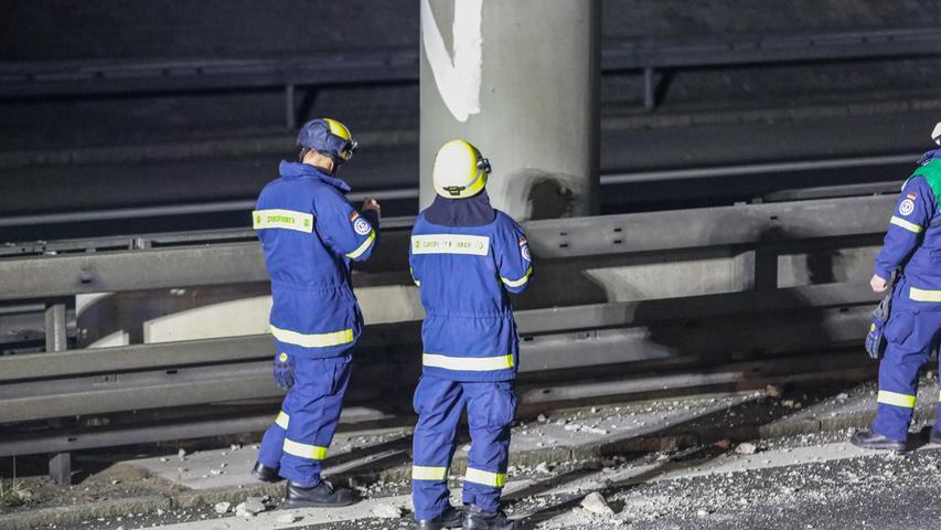 Schwertransporter rammt Brücke auf Südwesttangente: Mehrere Fahrspuren gesperrt