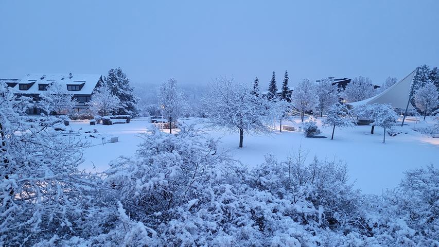 Der Winter ist da. Eine weiße Schneepracht versetzt ganz Franken in Weihnachtsstimmung.