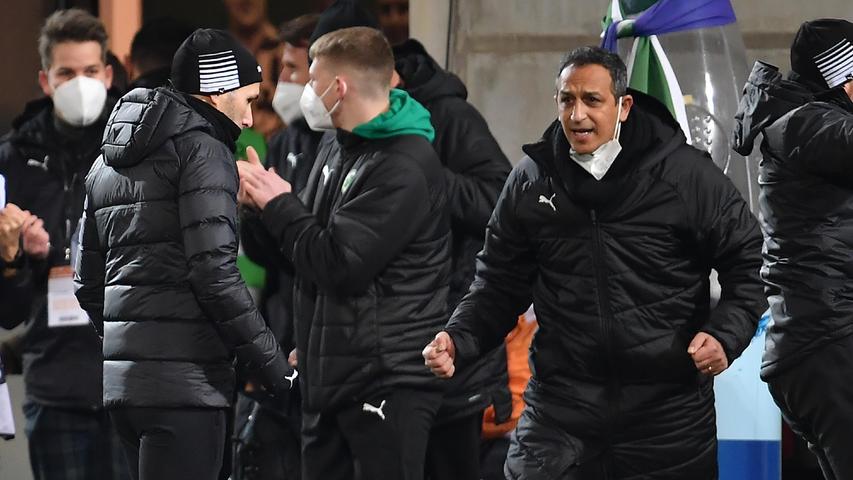 Es geht doch! Rachid Azzouzi (rechts) jubelt nach dem 1:0 gegen Union Berlin.