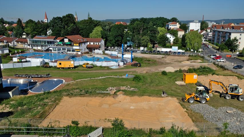 Das Beachvolleyball-Feld und der Spielplatz sind bereits abgebaut. 