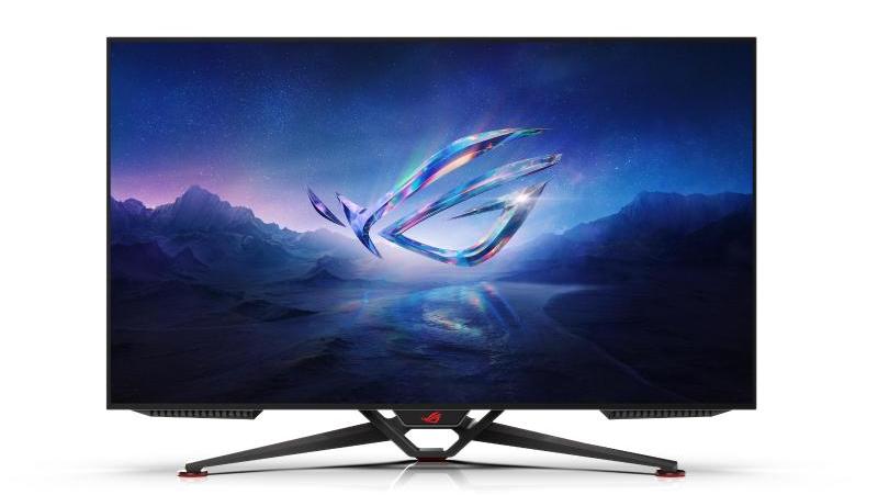 Der ROG Swift OLED PG42UQ der Asus-Marke Republic of Gamers ist ein Gaming-Bildschirm mit 42 Zoll Diagonale und 4K-Auflösung. Der ROG Swift OLED PG42UQ der Asus-Marke Republic of Gamers ist ein Gaming-Bildschirm mit 42 Zoll Diagonale und 4K-Auflösung.