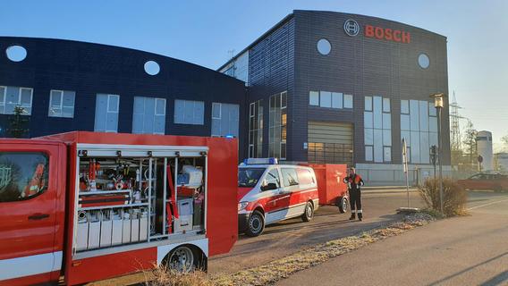 Großaufgebot bei Bosch in Schlungenhof: Anlage verursachte Schwelbrand