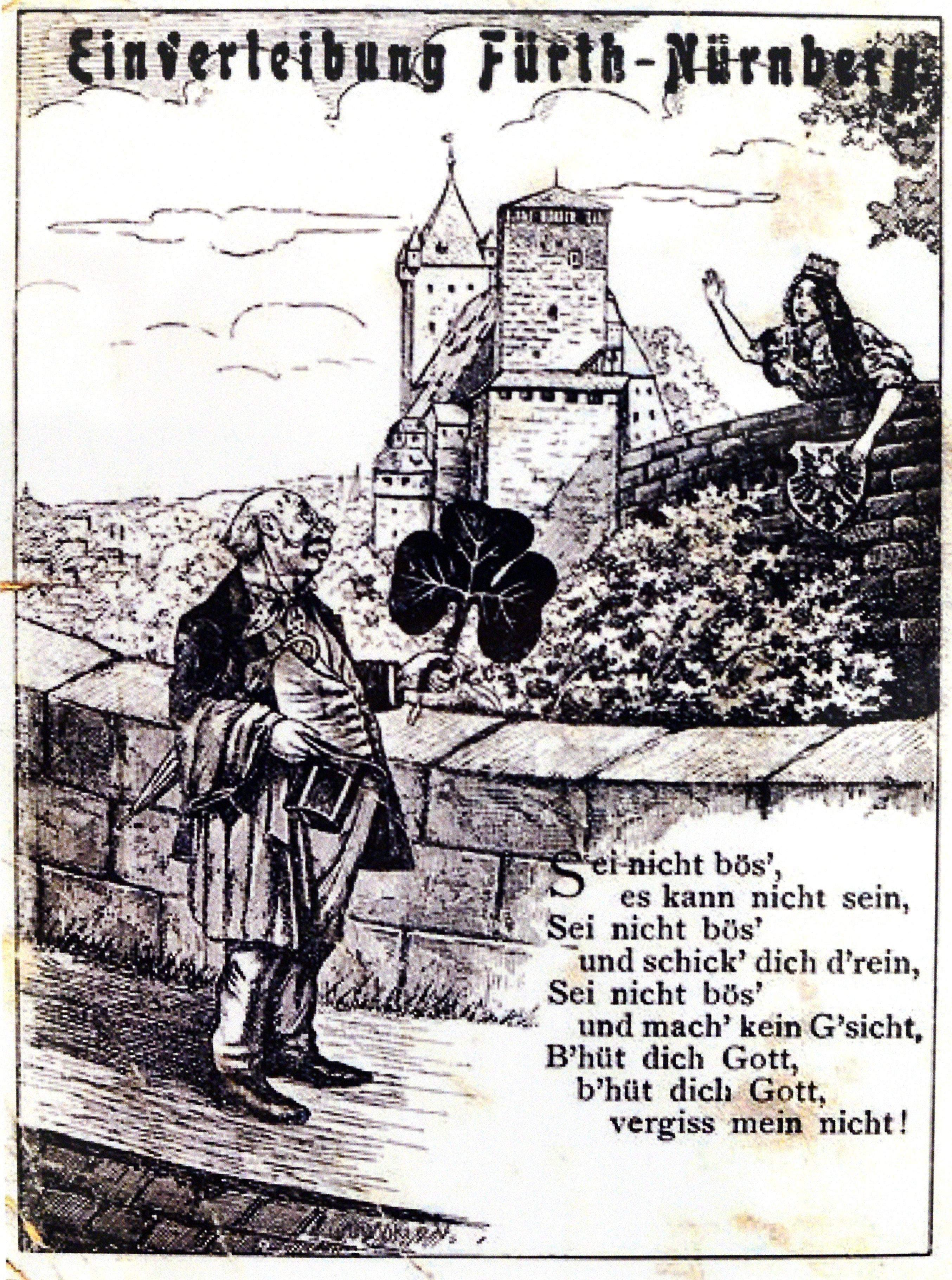 Auch auf Postkartenmotiven spiegelte sich das gescheiterte Vorhaben wider, wie hier...