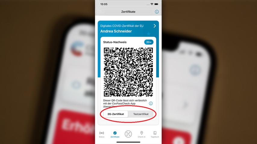 Nutzerinnen und Nutzer können nun schneller zwischen Test- und Impf- oder Genesenenzertifikat wechseln.