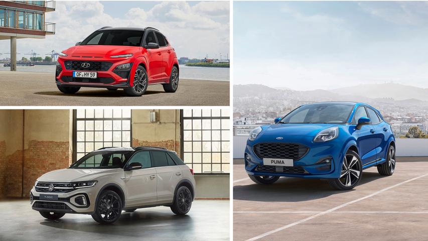 Im Vergleich: Ford Puma ST 1.5, Hyundai Kona 1.6 T-GDI und VW T-Roc 2.0 TSI
Im Vergleich: Ford Puma ST 1.5, Hyundai Kona 1.6 T-GDI und VW T-Roc 2.0 TSI