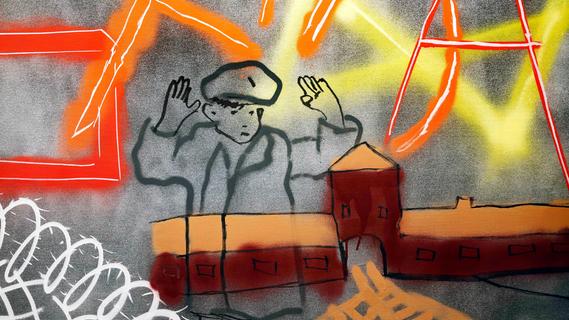 Geschichtsunterricht der anderen Art: Schüler gestalteten Graffiti zu den Nürnberger Prozessen