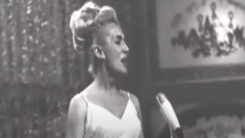 Die Schlagersängerin Nora Nova beim Eurovision Song Contest 1964. 