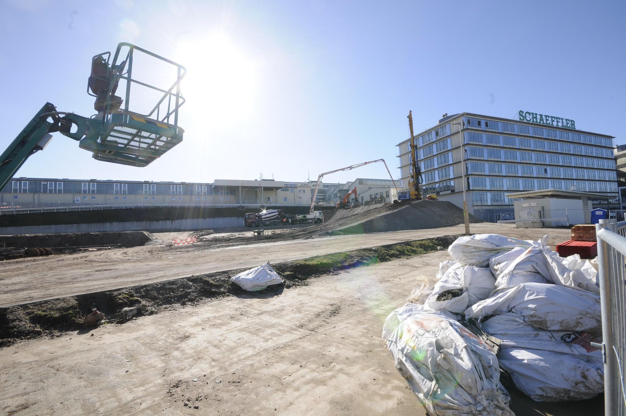 An dieser Stelle beginnt bereits der Bau des neuen Zentrallabors.
