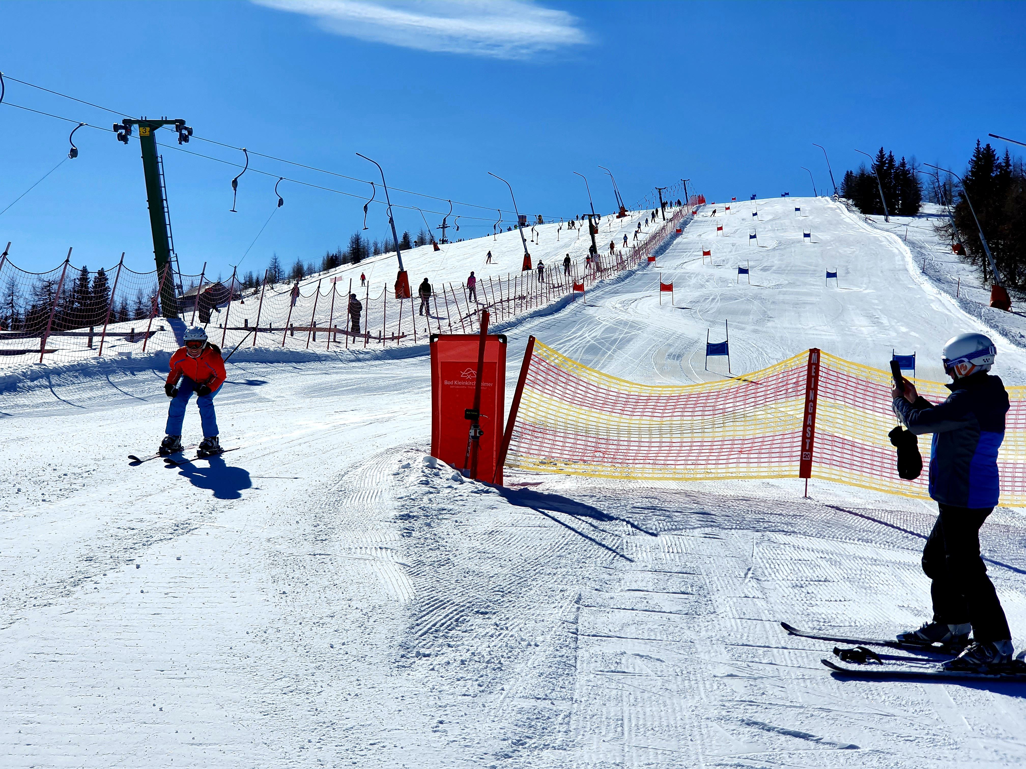 Die Pisten sind nicht ganz so steil - dennoch kann man sich hier beim Slalom die Zeit messen lassen.