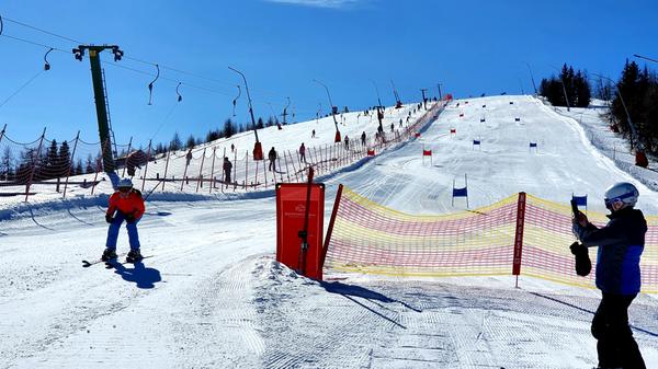 Die Pisten sind nicht ganz so steil - dennoch kann man sich hier beim Slalom die Zeit messen lassen.