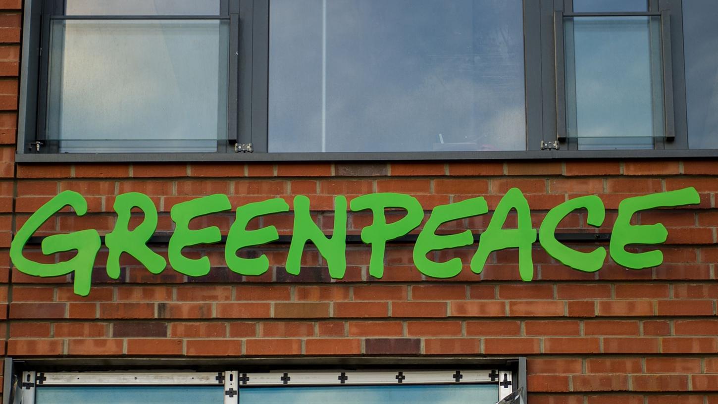 Die Fassade eines Greenpeace-Büros der international operierenden Umweltorganisation.