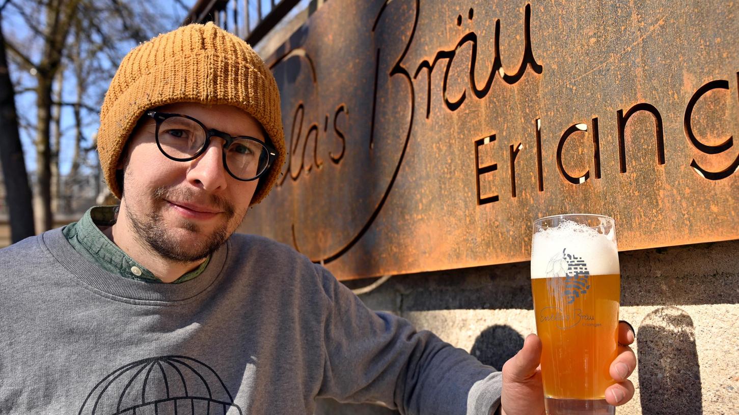 Braumeister Vincenz Schiller vom Entla's Keller hat ein helles Lagerbier ein für das Eröffnungsfest für seine Brauerei im Berg, der Entla's Bräu, eingebraut. 
