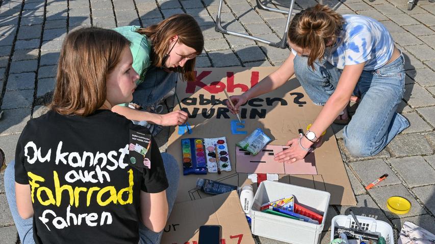 Mit selbst bemalten Plakaten und T-Shirts zogen die zumeist jungen Klimaschutz-Demonstranten durch die Kreisstadt.
