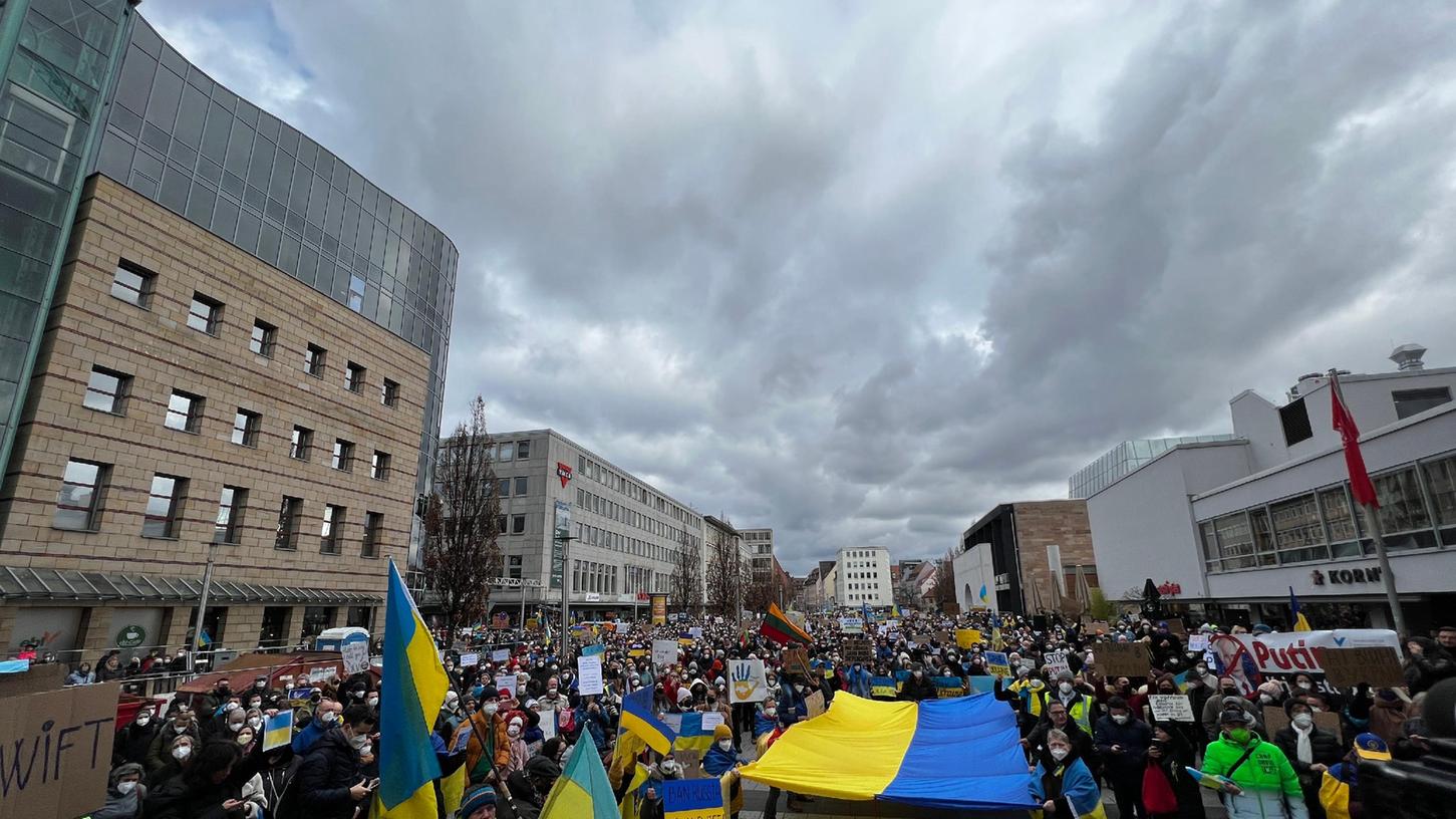 Appell bei Ukraine-Demo in Nürnberg: 