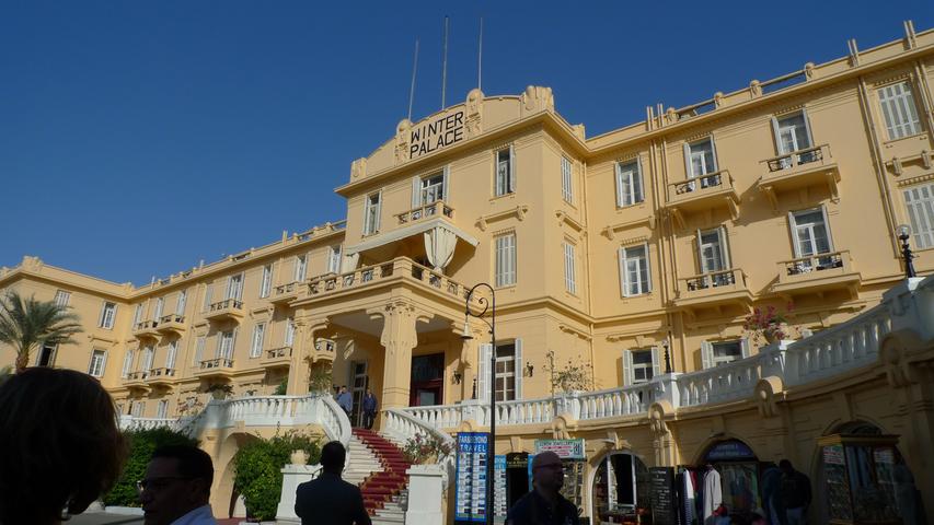 Im Treppenhaus dieses Hotels, dem "Winterpalace" in Luxor, verkündeten Howard Carter und Lord Carnarvon die Entdeckung der Grabkammer.
