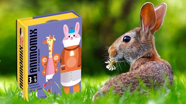 Um Kindergartenkinder an den Spieltisch zu locken, reichen 42 quadratische und schön illustrierte Karten. Zusammengesetzt ergeben die Karten nämlich witzig anzuschauende Tiere. Witzig deshalb, weil die Hasen, Schweine und Bären beispielsweise bunte T-Shirts, Jacken und Hosen anhaben. Wer mitmacht, bekommt vier Karten, und reihum gilt es, bei den Mitspielern anzufragen, ob sie mit einem Kopf, einem Bauchteil oder mit Füßen weiterhelfen können. Und wer zuerst vier "Animomix" im gleichnamigen Spiel schafft, hat gewonnen. Fazit: Fördert die Kommunikationsfähigkeit und eignet sich prima, um den Nachwuchs fürs Spielen zu begeistern. Animomix, erschienen bei Djeco. Zwei bis drei Spieler, ab 3 Jahren, ca. 10 Minuten, 12 Euro.