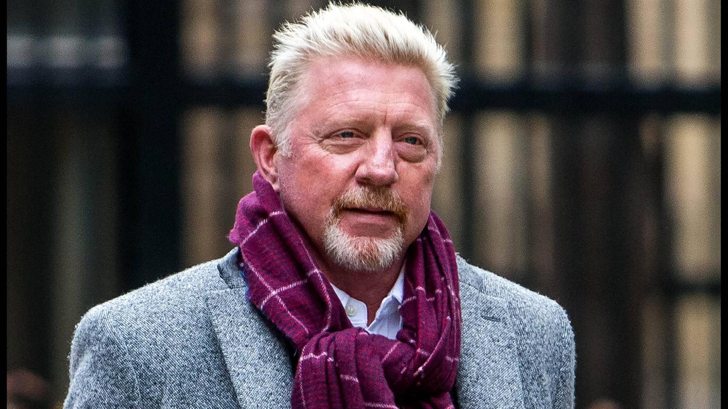 Boris Becker vor der Verhandlung in London.