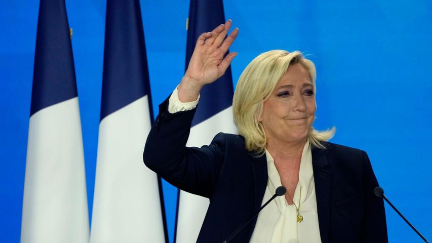 Marine Le Pen feierte trotz Wahlniederlage das beste Resultat in der Geschichte ihrer Partei.