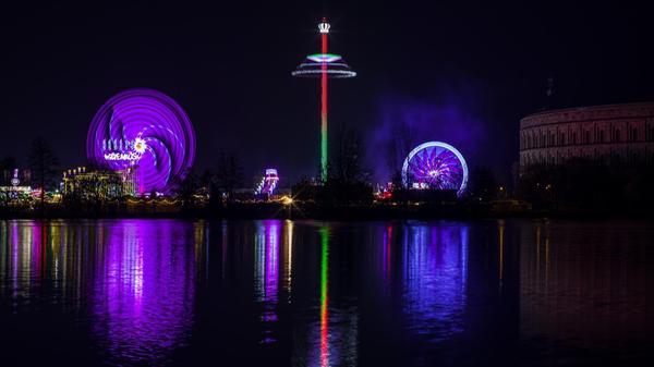 Buntes Spektakel: Das Frühlingsfest war wieder schön illuminiert.