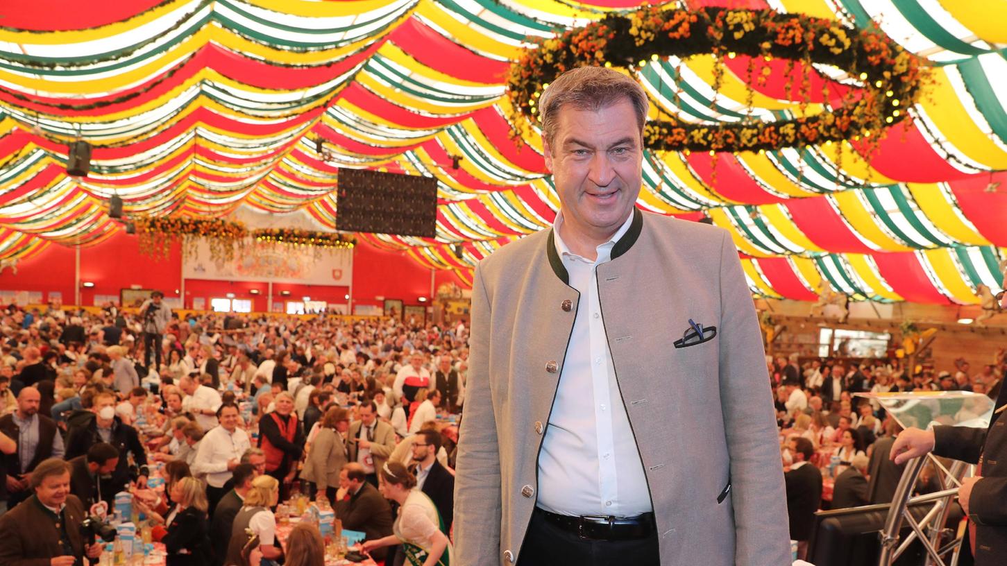 Bald auch in Neumarkt: Ministerpräsident  Markus Söder auf dem Münchner Frühlingsfest
