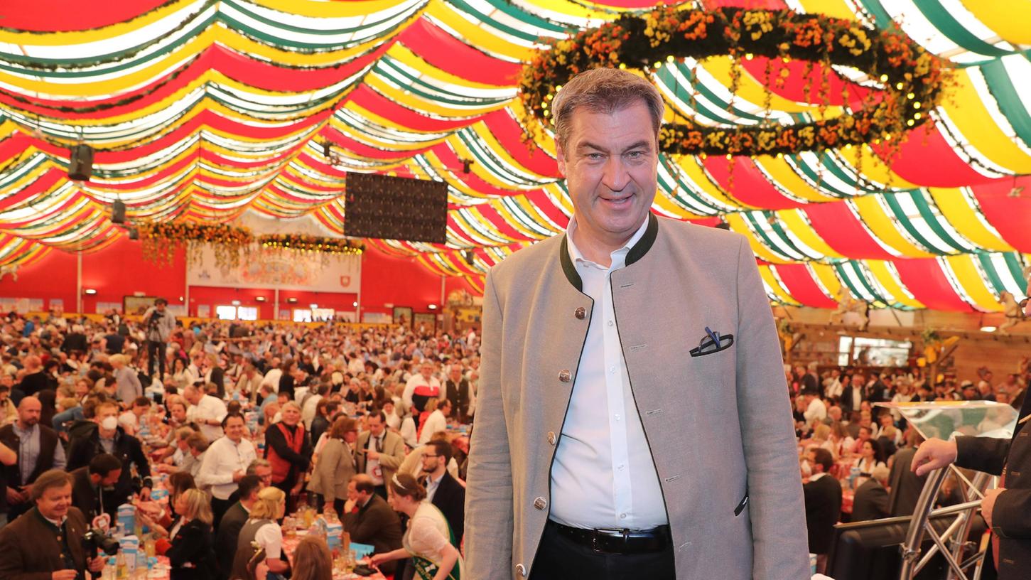 Bald auch in Neumarkt: Ministerpräsident  Markus Söder auf dem Münchner Frühlingsfest