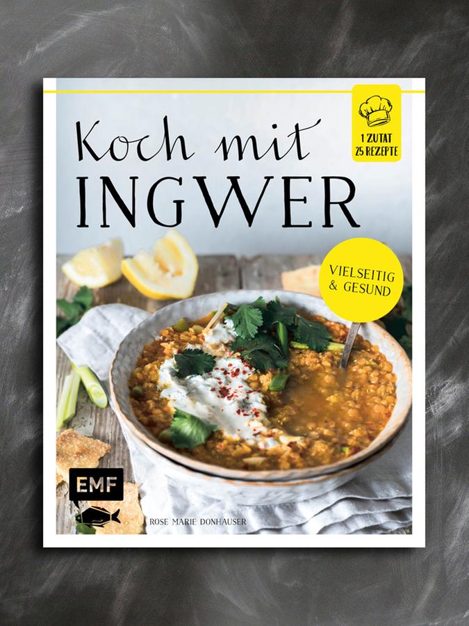 "Koch mit Ingwer. 1 Zutat, 25 Rezepte", Rose Marie Donhauser, Edition Michael Fischer/EMF Verlag, 64 S., 5 Euro, ISBN: 978-3863559281.