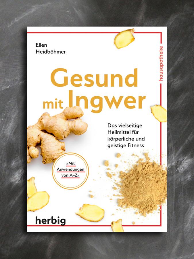 Ellen Heidböhmer: "Gesund mit Ingwer. Das vielseitige Heilmittel für körperliche und geistige Fitness", F. A. Herbig Verlagsbuchhandlung GmbH, 128 S., 10 Euro, ISBN-13: 978-3776628456.
Ellen Heidböhmer: "Gesund mit Ingwer. Das vielseitige Heilmittel für körperliche und geistige Fitness", F. A. Herbig Verlagsbuchhandlung GmbH, 128 S., 10 Euro, ISBN-13: 978-3776628456.
