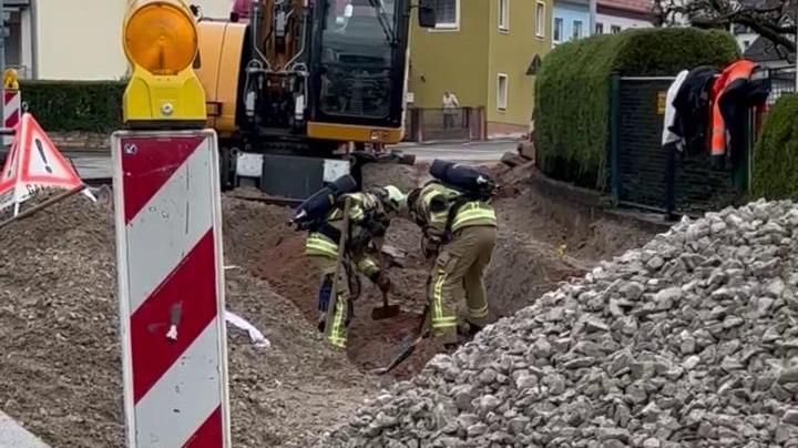 Die Gasleitung in der Berchinger Straße wurde gleich mehrfach getroffen.